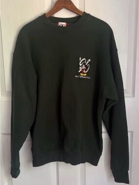 Vintage DISNEY designs 1996 Dark Green Crewneck Sweatshirt Size XL Made in USA